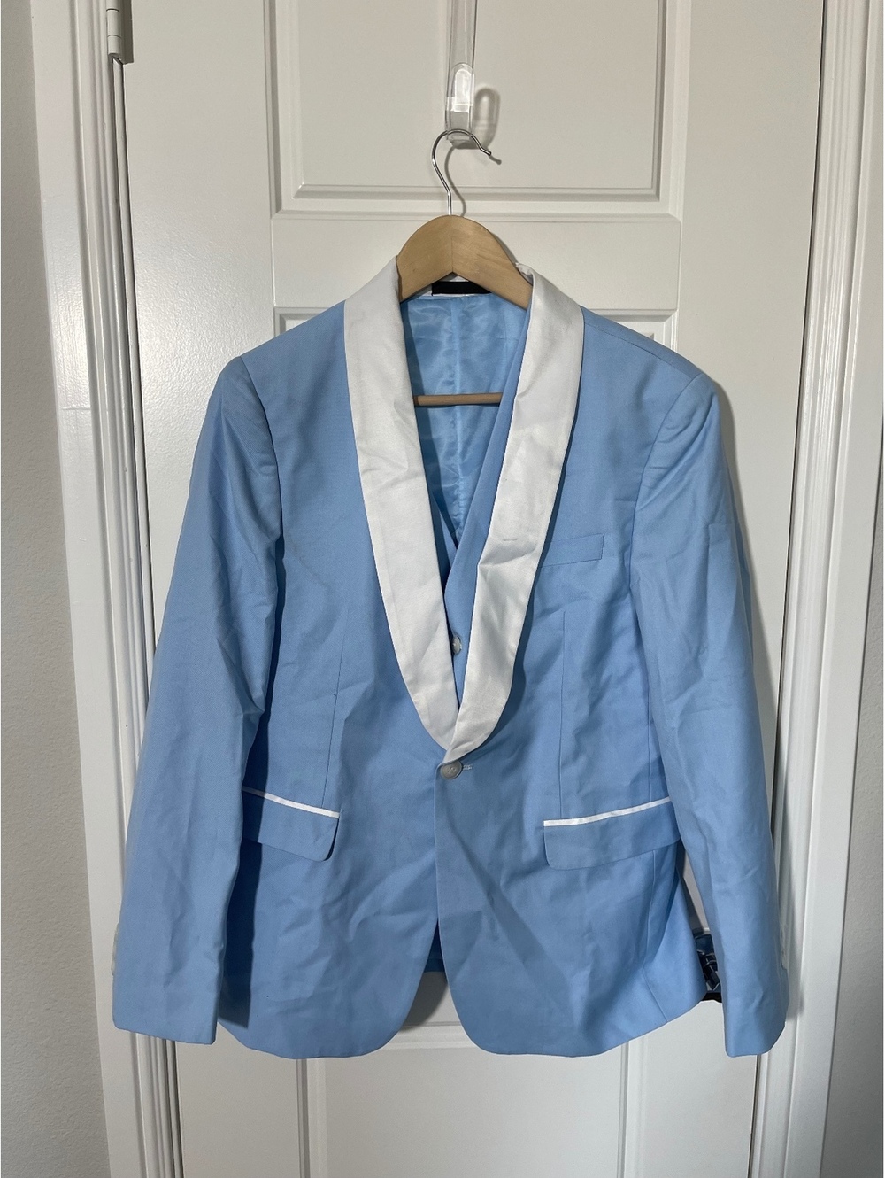 Boys Suits for Kids Size 16 Blue 2 Pieces Shawl Lapel NO PANTS K148 K156